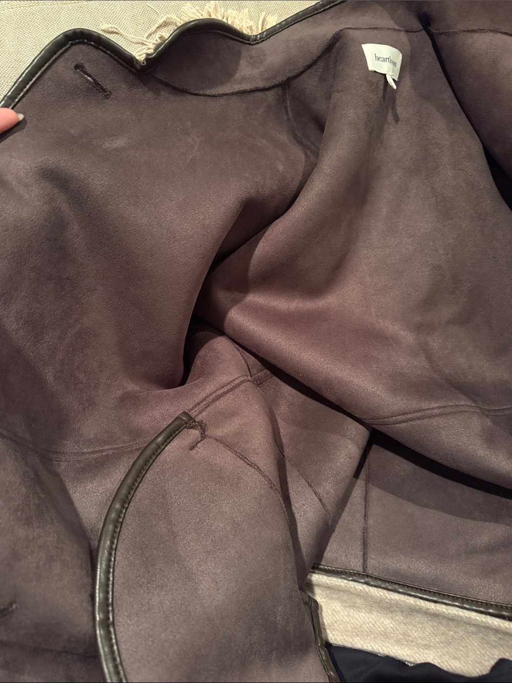 Heartloom Brown Sherpa Coat with Chestnut Texture buttons (NWOT) - Picture 4 of 4